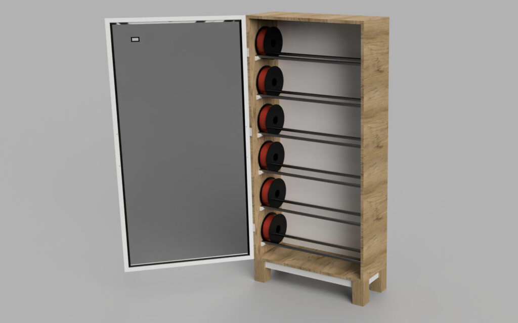 3d render of a bookshelf